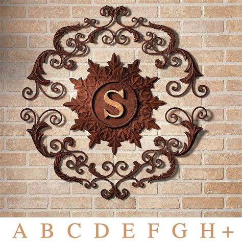 large outdoor metal wall plaques